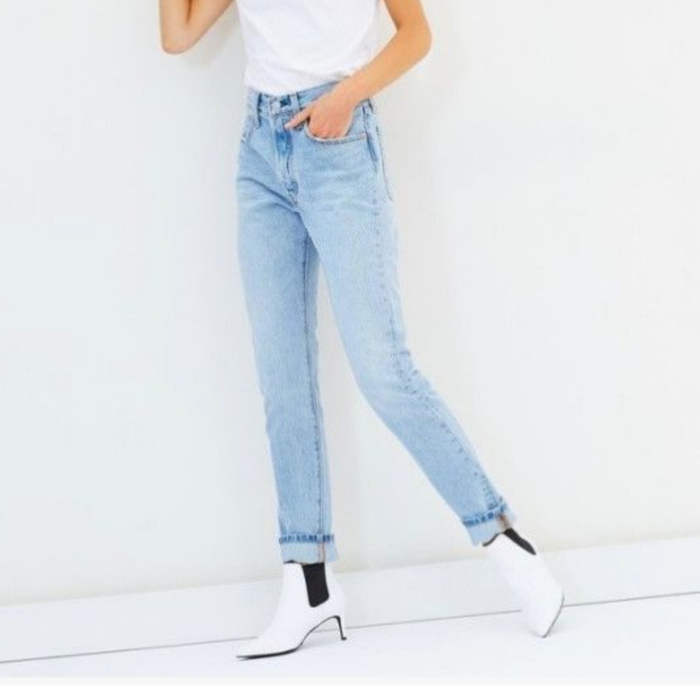 Levi's 501 Skinny Light Wash Blue Jeans Womens 26 X 28